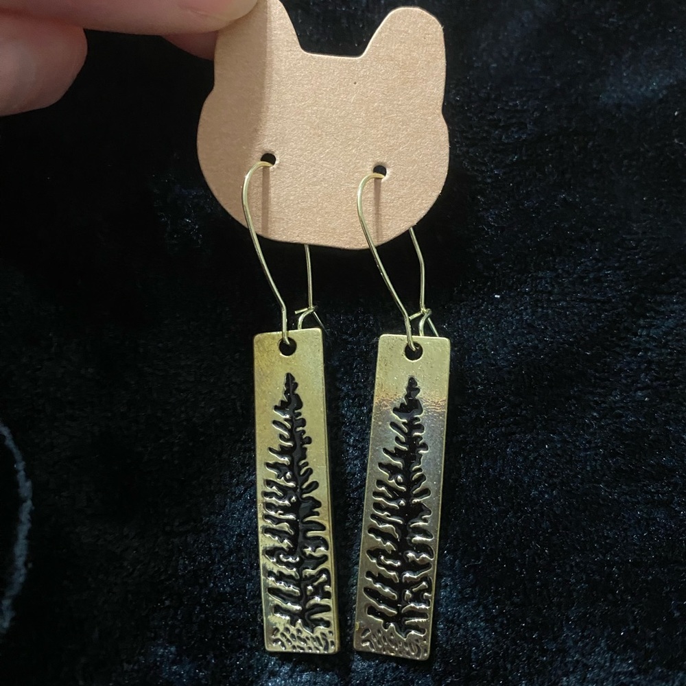 Gold Tree Earrings